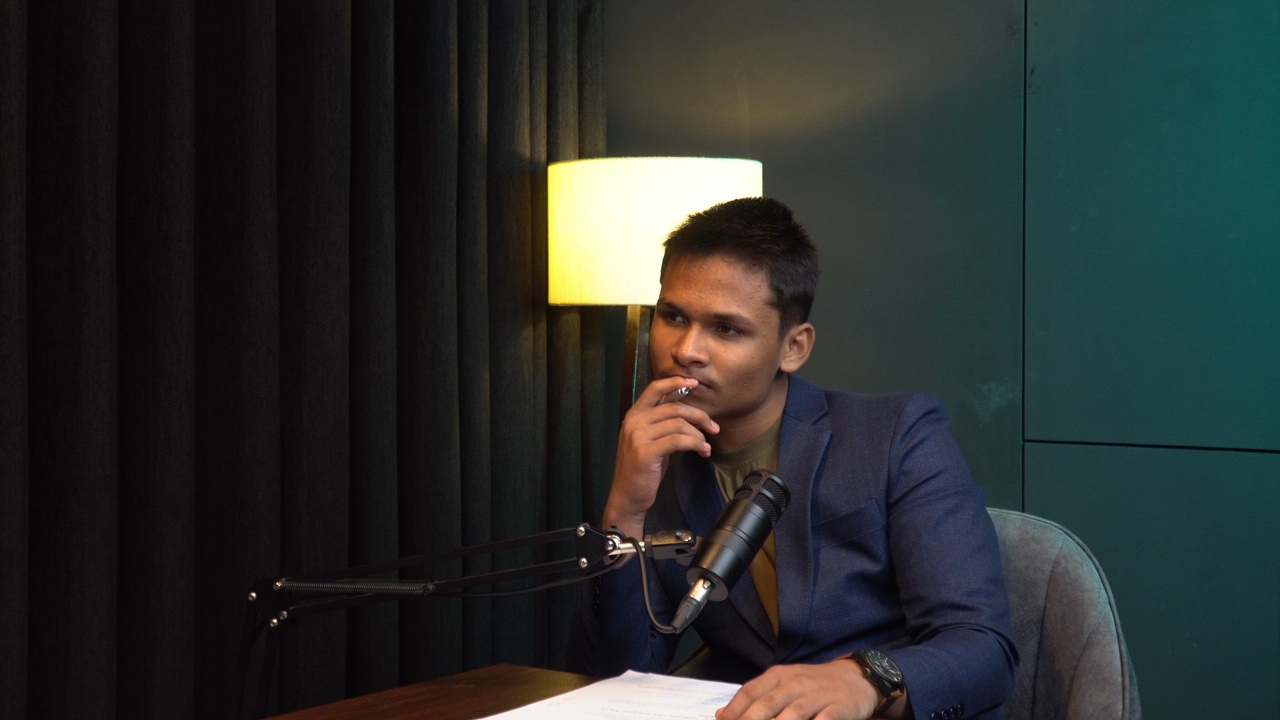 Samrat as podcast host